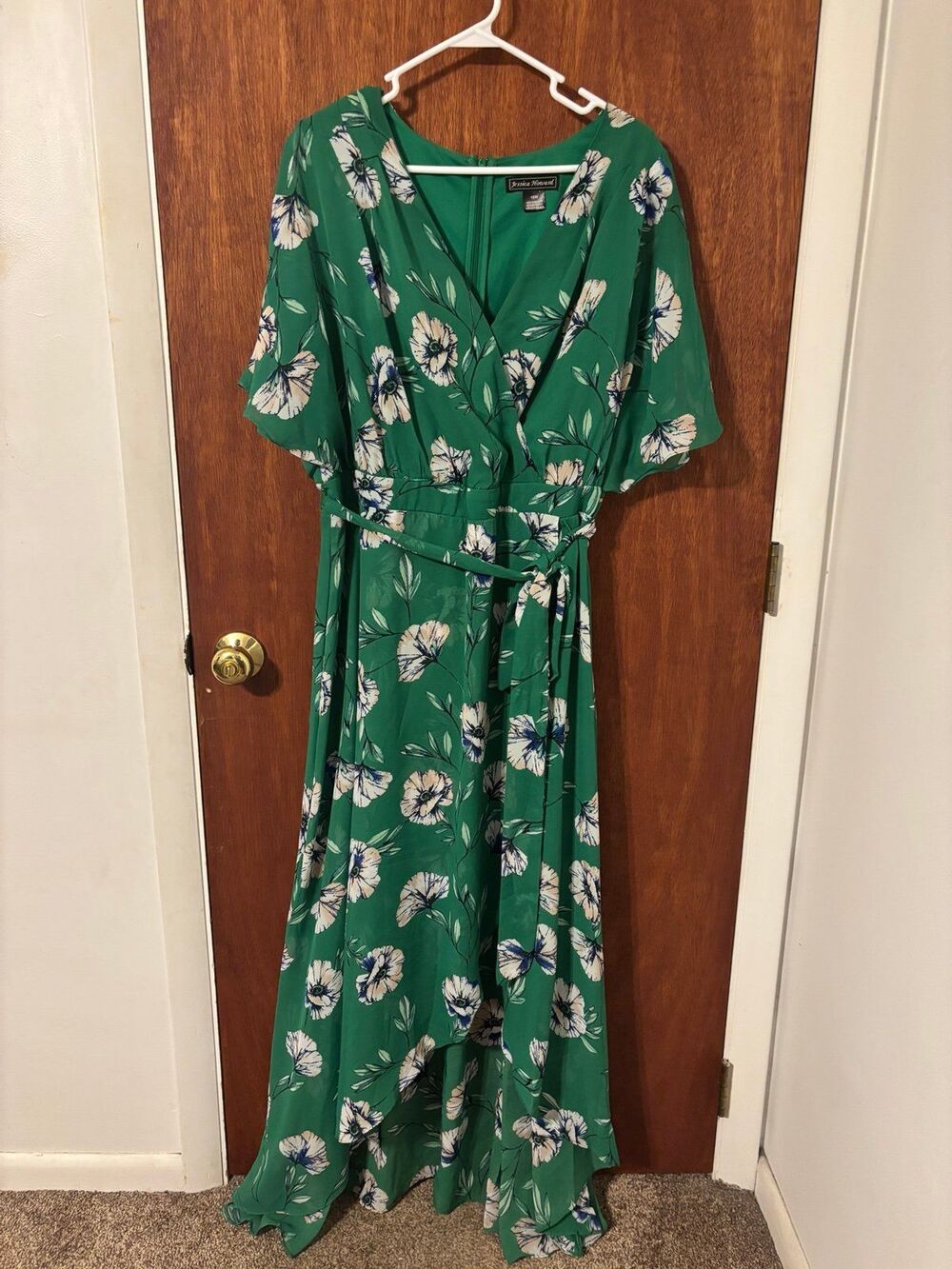 Jessica Howard Dress Size 16w Green Floral